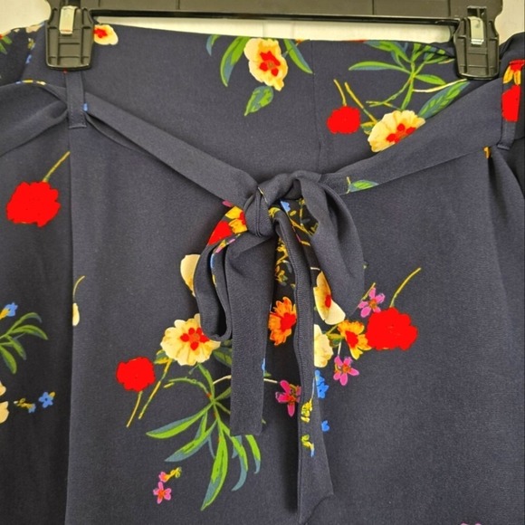 Jules & Leopold Women's 2X Belted Black Floral Stretchy Pull-On Ankle Pants NWT - Picture 3 of 9